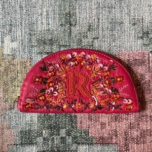 Anthropologie beaded R wallet